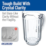 Carlisle FoodService Products Clear / 60 Ounces / SAN Jugs