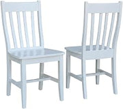 Furnifact Solid Wood Dining Chair with Cafe-Style Design, Bistro Chair for Kitchen Table and Dining Room Chairs, Set of Two