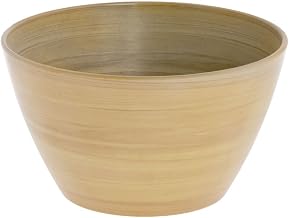 Wood-Look Serving Bowl Display Bowl, Melamine - 7"Dia x 4"H