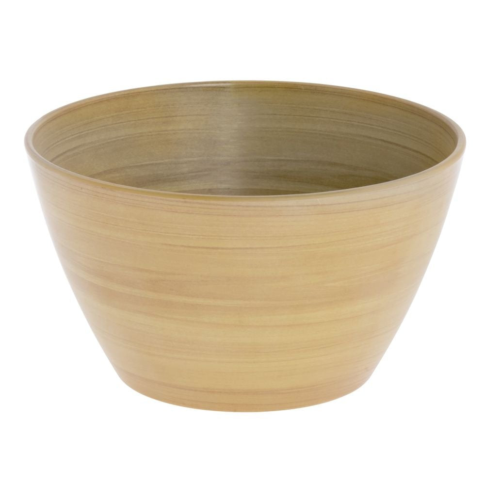 Wood-Look Serving Bowl Display Bowl by HUBERT – Plastic, Brown, Model H0192-BUTCHER
