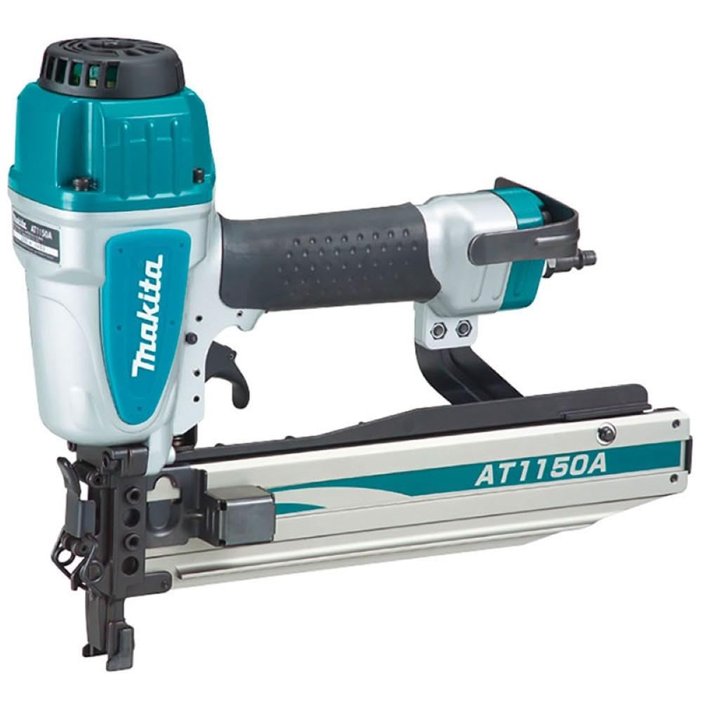 7/16" Medium Crown Stapler by Makita – Medium, Metal, Teal, Silver, Black, Model AT1150A
