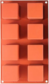 Silikomart Professional SF104 Silicone Mold, Cube 4 Ounce, 1.97 Inch x 1.97 Inch x 1.97 Inch High, 8 Cavities