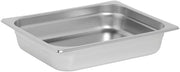 HUBERT Induction Chafer Food Pan Half Size 4 1/4 Qt Rectangular Stainless Steel Contemporary - 13"L x 10 1/2"W x 2 1/2"H