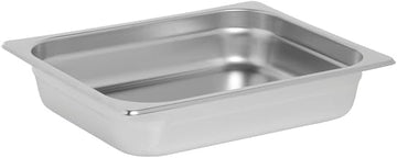 HUBERT Induction Chafer Food Pan Half Size 4 1/4 Qt Rectangular Stainless Steel Contemporary - 13"L x 10 1/2"W x 2 1/2"H