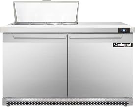 SW48-8C-FB Sandwich Unit, 48" W, With 8 Pan Top Openings, Front Breathing & 19" Cutting Board