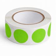 Fluorescent Green Round Inventory Labels by Glownary – 0.75 Inch, Semi-gloss Paper, Fluorescent Green, Pack of 500, Model 323fg34bc