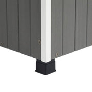 Brand Grey Engineered Wood Composite Outdoor Cat House by Bison Pets – Engineered Wood Composite Composite, Grey