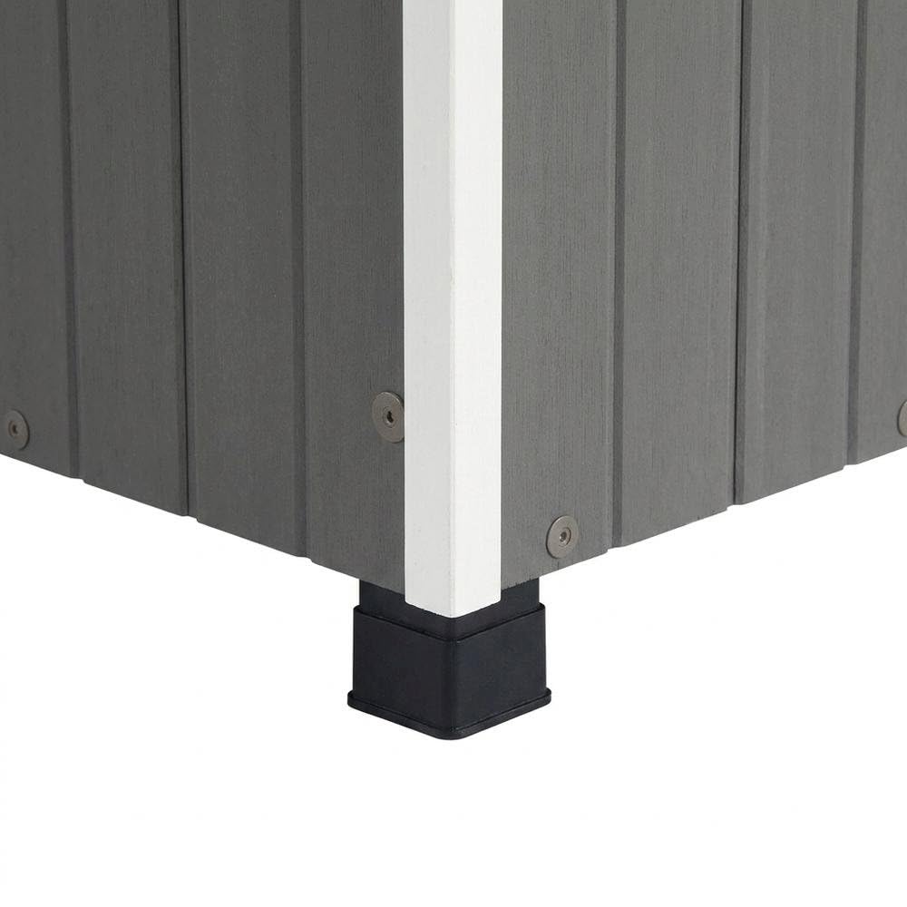 Brand Grey Engineered Wood Composite Outdoor Cat House by Bison Pets – Engineered Wood Composite Composite, Grey