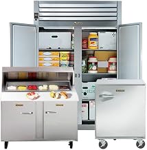 Traulsen UST6024-LL-SB Dealer's Choice Compact Two Section Prep Table 60" Wide with (24) Pan Capacity, Stainless Steel Back, Low Profile Flat Cover & Left Hinged Doors