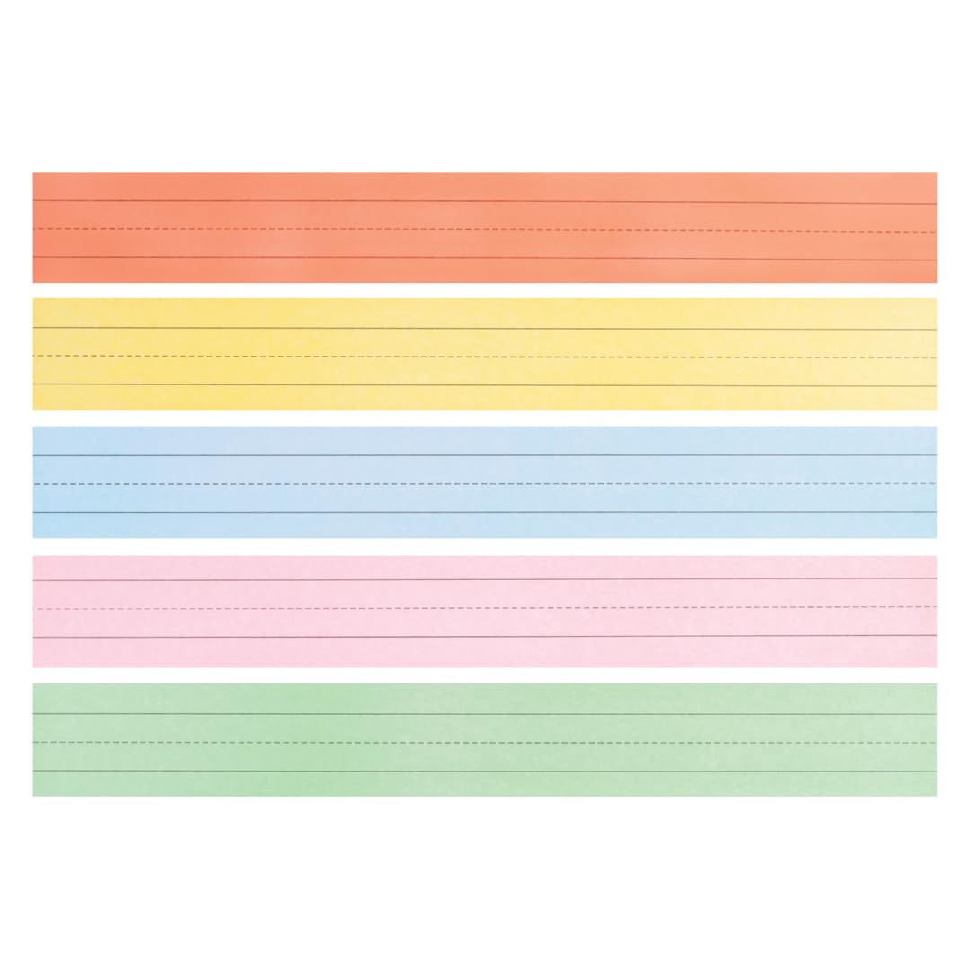 ASE Pacon Sentence Strips – 100 Count (Pack of 1), Tagboard, Assorted Colors, Model PAC5165