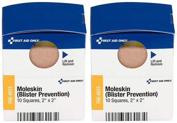 FAE-6013 Pac-Kit by Moleskin Blister Prevention by First Aid Only – 10 Count- Pack of 2, Multi, Model 10 Count