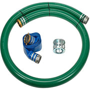 4" Trash Pump Hose Kits w/Aluminum Couplings and Fittings by Apache – 54"L x 7"W x 54"H, Polyvinyl Chloride (PVC), Green, Model 98128667