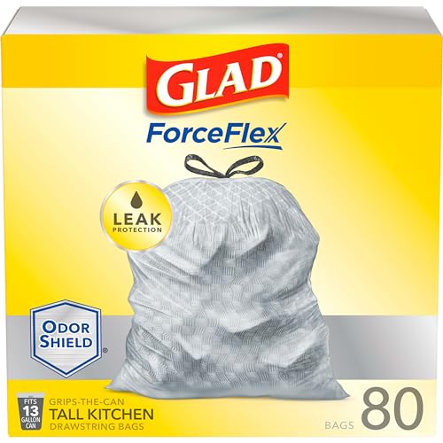 Glad Grey / 80 Count (Pack of 1) / ForceFlex Plus Trash Bags