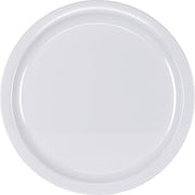 Carlisle FoodService Products Kingline Reusable Plastic Plate Dinner Plate for Home and Restaurant, Melamine, 10 Inches, White