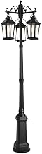Elegant Lighting Luz 84" Outdoor Post Light with Pole in Black