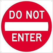 National Marker Do Not Enter, 24X24, .040 Alum Sign