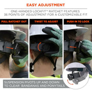 Ergodyne Orange / One Size / Full Brim Safety Helmet - Type 2, Class C Head Protection