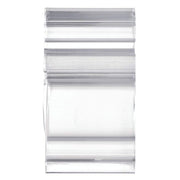 Clear Tilting Sign Holder - 1" L by HUBERT – Plastic, Clear, Pack of 25, Model 109068