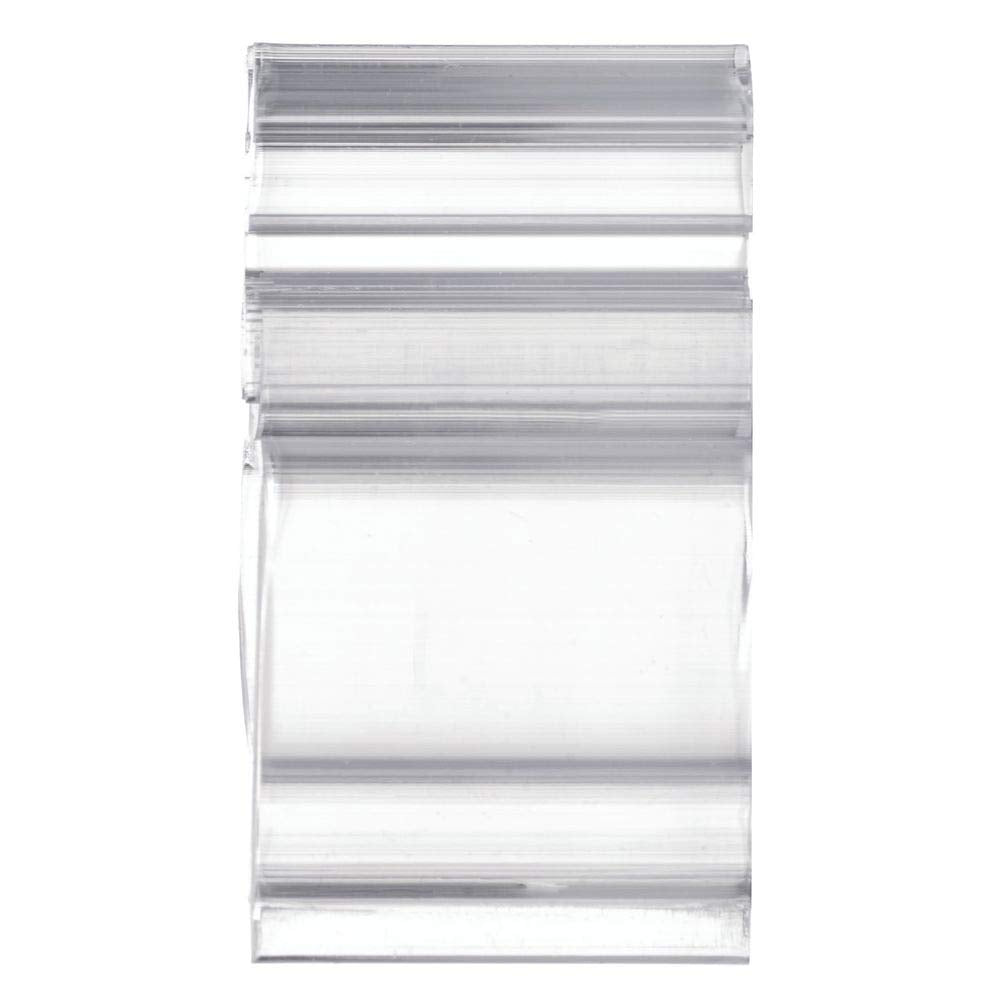 Clear Tilting Sign Holder - 1" L by HUBERT – Plastic, Clear, Pack of 25, Model 109068