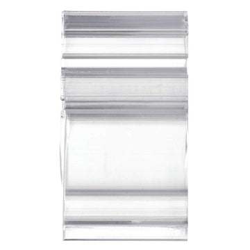 Clear Tilting Sign Holder - 1" L by HUBERT – Plastic, Clear, Pack of 25, Model 109068