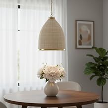 HomeRoots 611626 22.5 x 18 x 18 in. Brown Single Metal Dimmable Ceiling Light with Brown Shades
