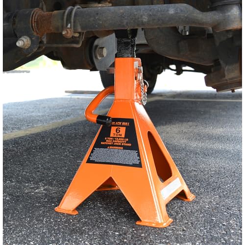 Black Bull 6 Ton / Orange & Black / 1 Jack Stands