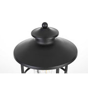 Janney One Light Outdoor Post Mount Black by Lighting Design – 12", Iron, Black, Model OD314P17BK