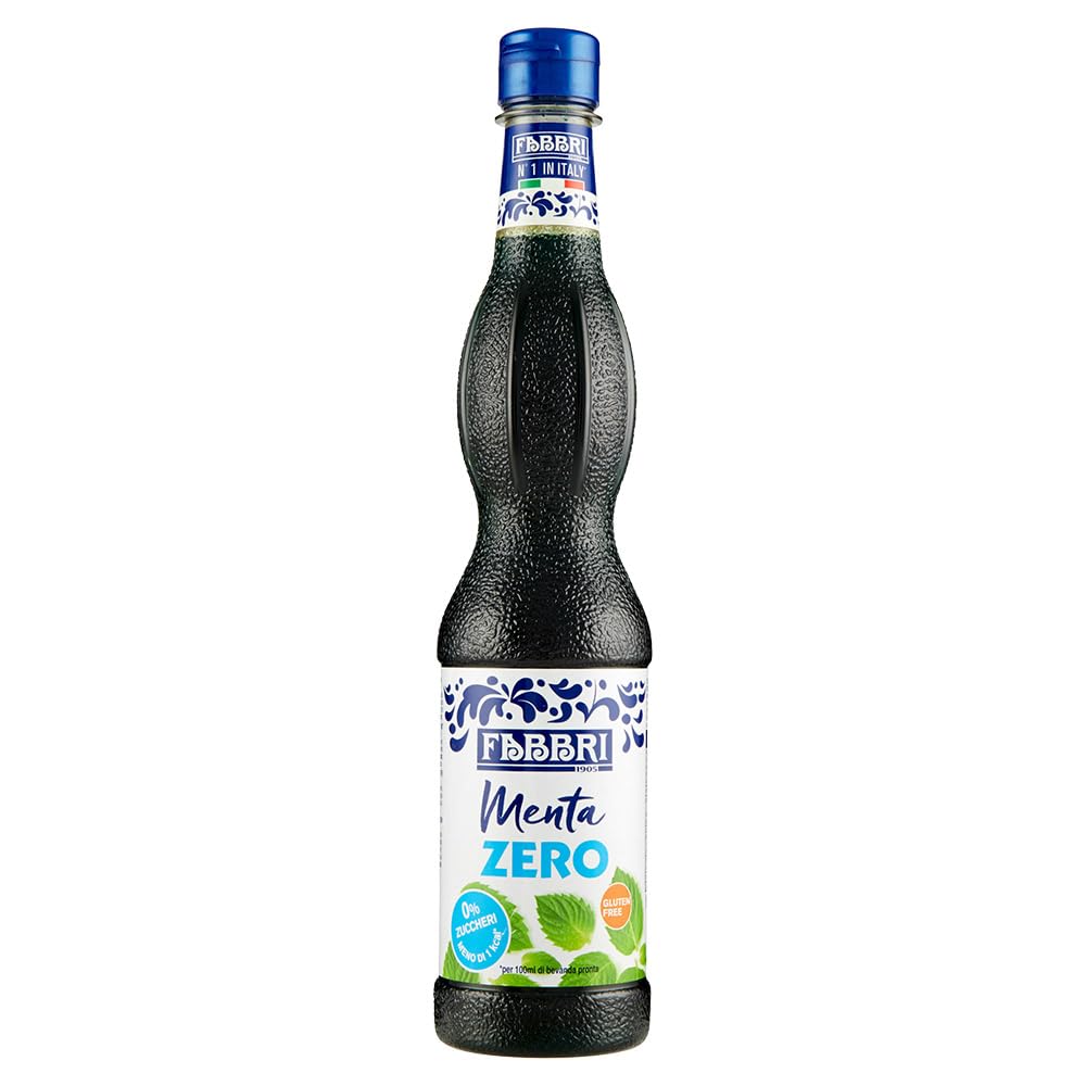"Menta Zero" Mint Syrup 0% Sugar 18.9 fl.oz /560ml - Pack of by Fabbri – 18.9 fl.oz /560ml, Pack of 3, Model RinTalen