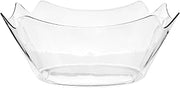 Crystalware Clear Plastic Flower Bowl - 12'', 1 Piece - Ideal for Parties & Home Use