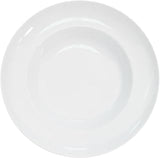 CAC China RCN-133 Clinton Rolled Edge 10-1/2-Inch Super White Porcelain Mediterranean Pasta Bowl, 18-Ounce, Box of 12