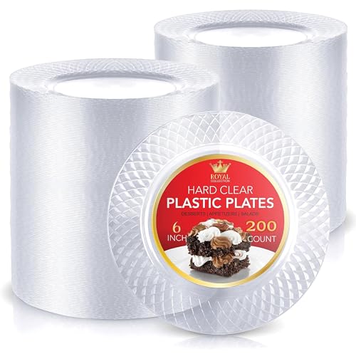 Stock Your Home 200 / Clear / 8 Pack Pack of 25 Plates