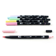 Dual Brush Pen Art Markers by Tombow – 1 Count (Pack of 6), Plastic, Nylon, Pastel, Model 56213