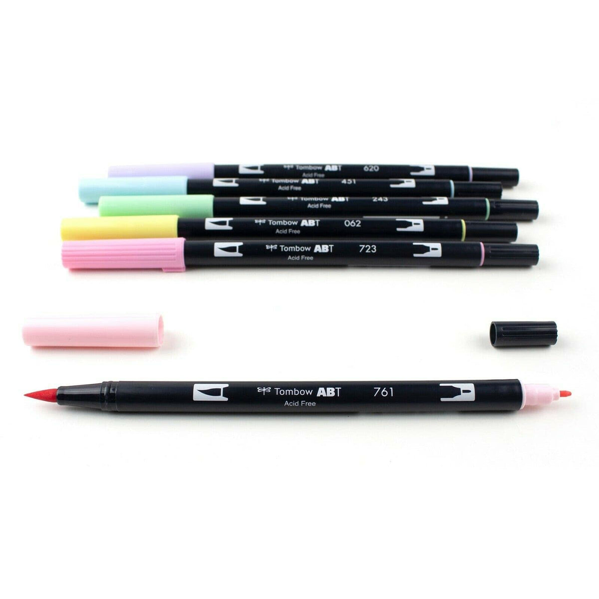 Dual Brush Pen Art Markers by Tombow – 1 Count (Pack of 6), Plastic, Nylon, Pastel, Model 56213
