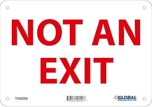 Global Industrial Not an Exit Sign, 10''W x 7''H, Aluminum