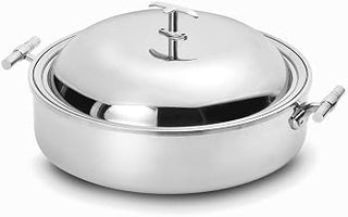 5906 Cook Buffet Collection 6 Quart Induction Chafing Dish, Round, with Lift Off Dome Lid