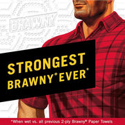 Brawny 1 / 12 Rolls (60 Sheets each) / White Paper Towels