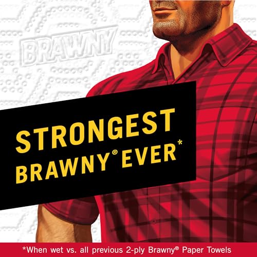 Brawny 1 / 12 Rolls (60 Sheets each) / White Paper Towels