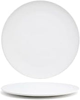 Front of the House DDP058WHP22 Canvas Round Plate, 0.5" Height, 10" Diameter, Porcelain, White (Pack of 6)