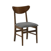 Brown Wood Dining Chairs Set by Furnifact – Rubberwood 70.00%,Polyester 10.00%,Foam 10.00%,Mdf 5.00%,Plywood 5.00%, Brown, Pack of 4