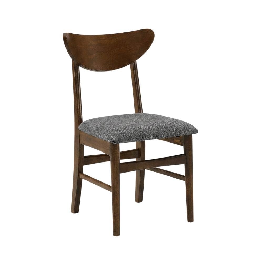 Brown Wood Dining Chairs Set by Furnifact – Rubberwood 70.00%,Polyester 10.00%,Foam 10.00%,Mdf 5.00%,Plywood 5.00%, Brown, Pack of 4