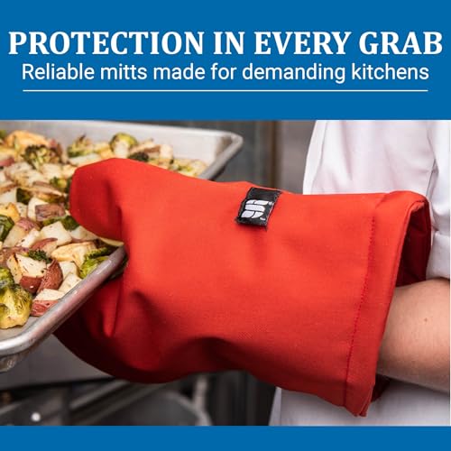 San Jamar 13" / Conventional / Red Oven Mitts