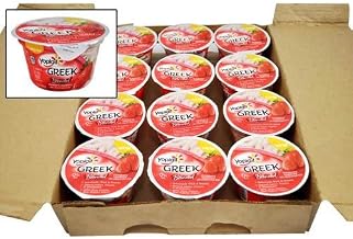 Yoplait Greek Blended Strawberry Raspberry Yogurt, 5.3 Ounce - 12 per case.