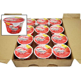 Yoplait Greek Blended Strawberry Raspberry Yogurt by General Mills – 5.3 Ounce (Pack of 12)