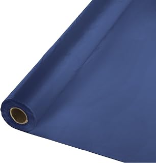 Creative Converting Roll Plastic Table Cover, 100-Feet, Navy, 11137