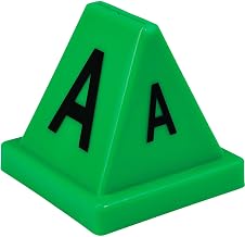 Global Industrial Lettered Pallet Control Cones, Four-Sided, Letters A-Z,