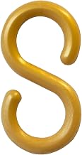 Mr. Chain S-Hook, Acetal Copolymer, 2", Gold, 10/Pk