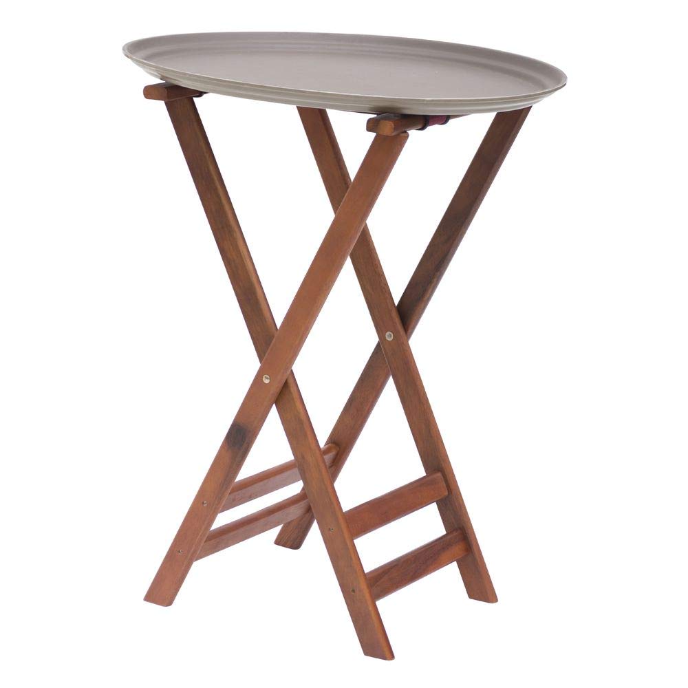 Tray Stand with Solid Legs Dark Walnut Wood - 31" H by HUBERT – Wood, Walnut, Model TS-2