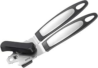 GEFU Can Opener, Stainless Steel, Black, Silver, 21.5 x 5.9 x 5.5 cm