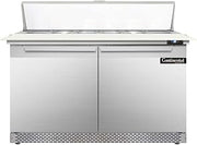 DL48-12C-FB Designer Line Sandwich Unit, 48" W, With 12 Pan Top Openings, 19" Cutting Board & Front Breathing