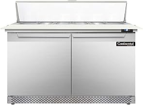DL48-12C-FB Designer Line Sandwich Unit, 48" W, With 12 Pan Top Openings, 19" Cutting Board & Front Breathing